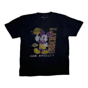 Disney Mickey Mouse Los Angeles Lakers T-Shirt Size Large Junk Food